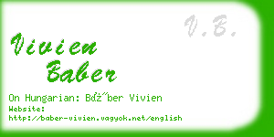 vivien baber business card